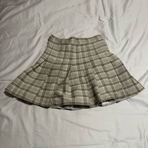 green plain skirt